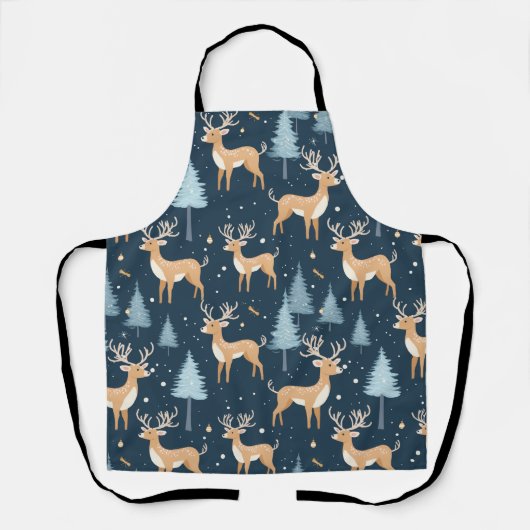 かわいいトナディースノーフレーエレガントクおもしろいホリデー エプロン (正面)