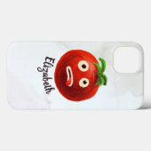 かわいいトマトおもしろいかわいいカートゥーン野菜名 Case-Mate iPhoneケース (裏面 (横))