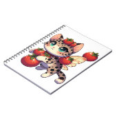 かわいいトマトのおとぎ猫 ノートブック (左側)