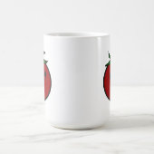 かわいいトマトの刺繍プリント コーヒーマグカップ (中央)