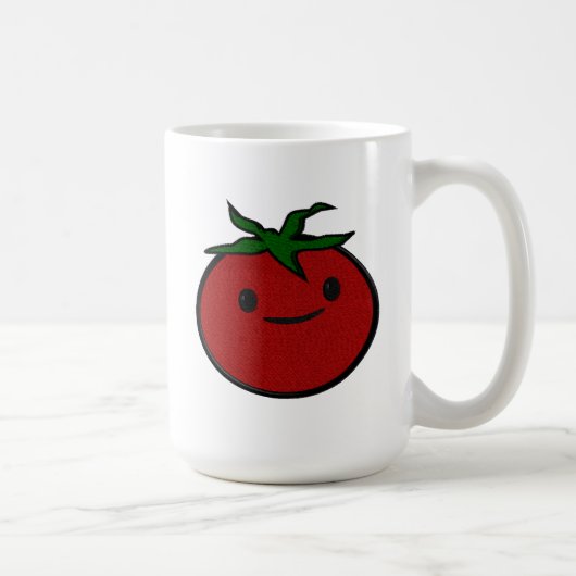 かわいいトマトの刺繍プリント コーヒーマグカップ (右)