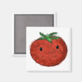 かわいいトマトの水彩 マグネット (正面/裏面)