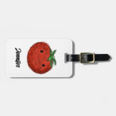 かわいいトマトの水彩 ラゲッジタグ (正面横)