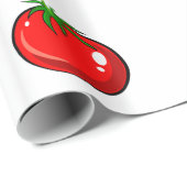 かわいいトマトパターン ラッピングペーパー (ロールコーナー)