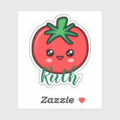 かわいいトマト名 シール (シート)