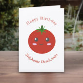 かわいいトマト誕生日カード サンキューカード