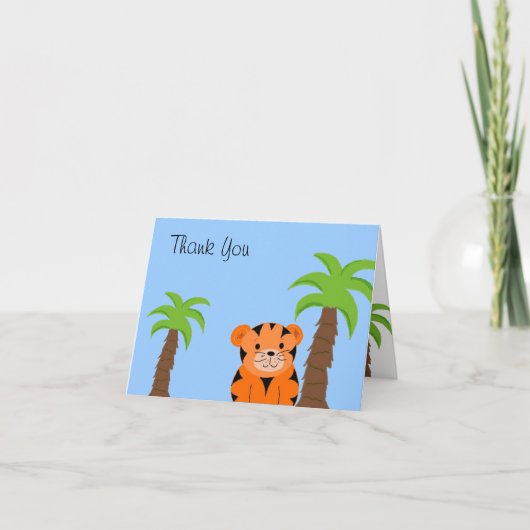 かわいいトラに感謝を サンキューカード (正面)