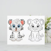 かわいいトラのぬりえページ (スタンド正面)