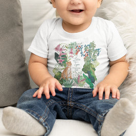かわいいトラのジャングル リトルトラ ベビーシャワー    ベビーTシャツ