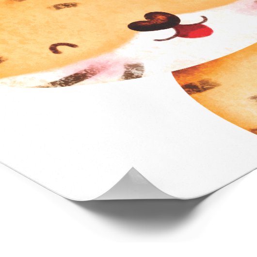 かわいいトラのベビーポスター 子供部屋の装飾 ポスター (角)