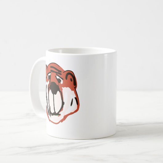 かわいいトラのマグカップ コーヒーマグカップ (正面左)