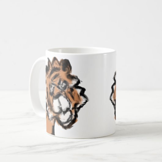 かわいいトラのマグカップ コーヒーマグカップ (正面左)