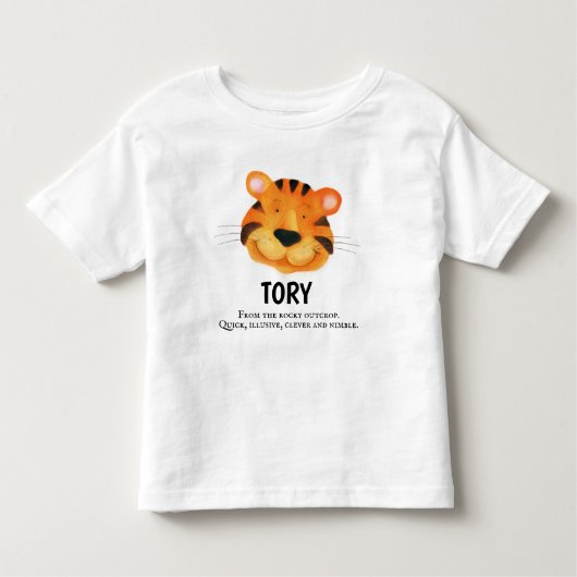 かわいいトラの保守党の名前の意味Tシャツ トドラーTシャツ (正面)