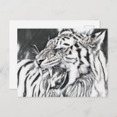 かわいいトラの動物愛好家 ポストカード (正面/裏面)