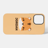 かわいいトラの名前入りデザイン iPhoneケース (裏面横)