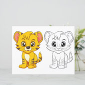 かわいいトラの塗り絵ページ (スタンド正面)