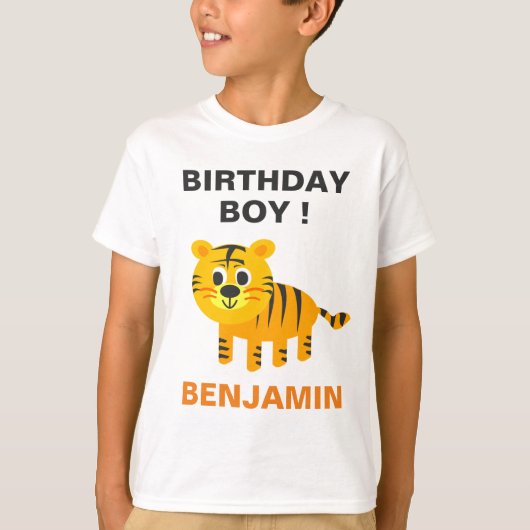 かわいいトラの子供の誕生日パーティー Tシャツ (正面)