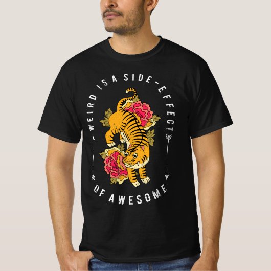 かわいいトラの花のTシャツ Tシャツ (正面)
