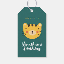 かわいいトラの誕生日ありがとうギフト ギフトタグ