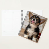 かわいいトライカラーのペンブロークウェルシュコーギー子犬 プランナー手帳 (ディスプレー)