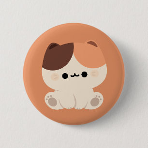 かわいいトライティ猫 缶バッジ