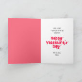 かわいいトライバルフクロウレインボーキッズバレンタインカード シーズンカード (内部)