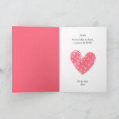 かわいいトライバルラクーンキッズバレンタインカード シーズンカード (内部)