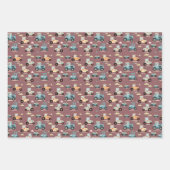 かわいいトラクターパターンファーム子供ギフトラッピング紙 ラッピングペーパーシート (正面2)