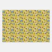 かわいいトラクターパターンファーム子供ギフトラッピング紙 ラッピングペーパーシート (正面)