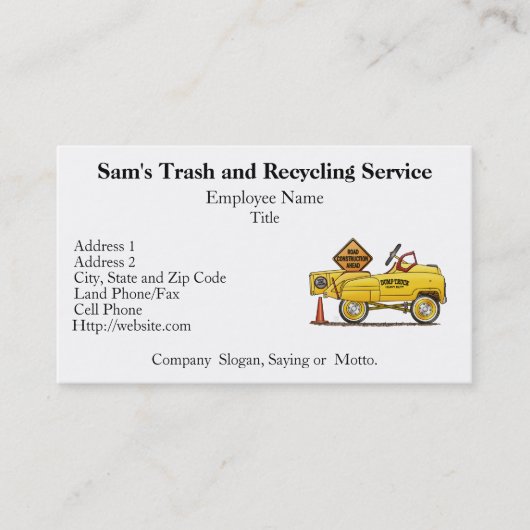 かわいいトラックを売り歩きます車を売り歩いて下さい 名刺 (正面)