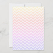 かわいいトラックスイーツジグザグベビーシャワー 招待状 (裏面)