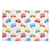 かわいいトラック車バス車寝具少年 枕カバー (裏面)