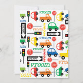 かわいいトラック&カーバースデーパーティーの招待状 招待状 (裏面)