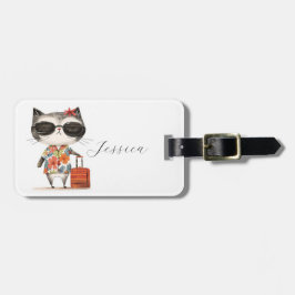 かわいいトラベルキャット ラゲッジタグ