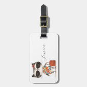 かわいいトラベルキャット ラゲッジタグ (正面縦)