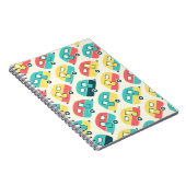 かわいいトラベルトレーラーパターン ノートブック (右側)