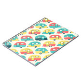 かわいいトラベルトレーラーパターン ノートブック (左側)