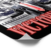 かわいいトランプ大晦日の勝利パーティー花火 ポスター (角)