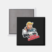 かわいいトランプ大統領2025年大統領選挙チームガービッジ マグネット (正面/裏面)