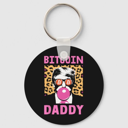 かわいいトランプBitcoin Daddy Crypto Finance Moneyクルー キーホルダー (正面)