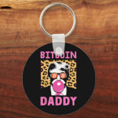 かわいいトランプBitcoin Daddy Crypto Finance Moneyクルー キーホルダー (正面)
