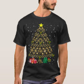かわいいトランペットクリスマスツリーデコールクリスマス Tシャツ (正面)
