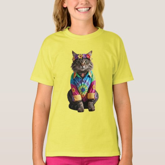 かわいいトラ柄のヒッピーキッズTシャツ Tシャツ (正面)