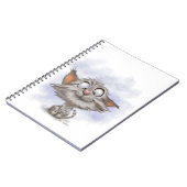 かわいいトラ柄の子猫のキャラクター ノートブック (左側)