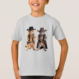かわいいトラ柄カウボーイキッズTシャツ Tシャツ