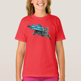 かわいいトラ柄スーパーヒーローキッズ Tシャツ