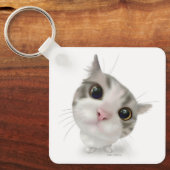 かわいいトラ猫のキャラクター キーホルダー (正面)