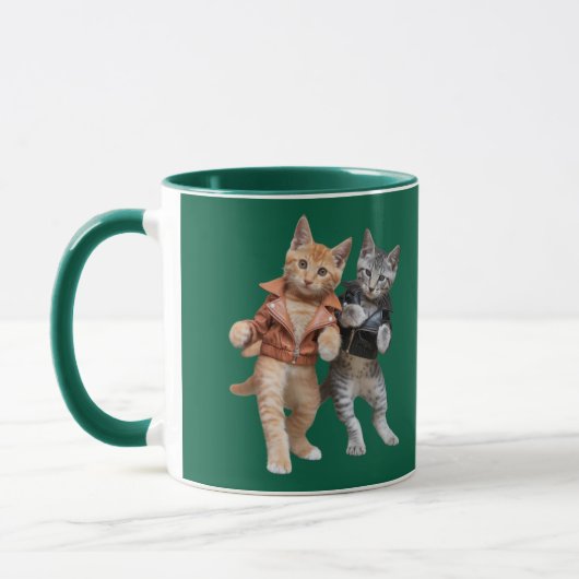 かわいいトラ猫のツイスト マグカップ (左)