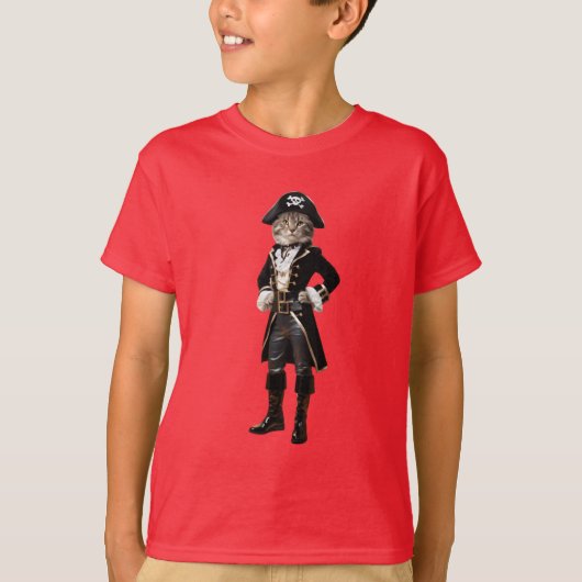 かわいいトラ猫の海賊キッズTシャツ Tシャツ (正面)