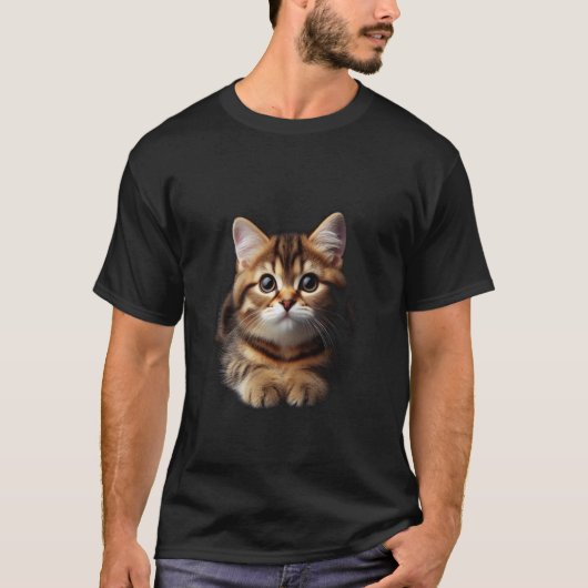 かわいいトラ猫チャーム Tシャツ (正面)